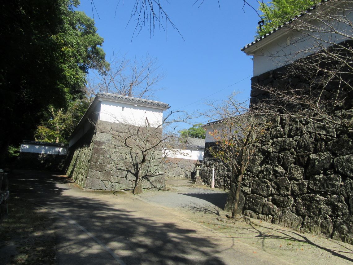 長崎県大村市の大村公園にある玖島城(大村城)跡の石垣