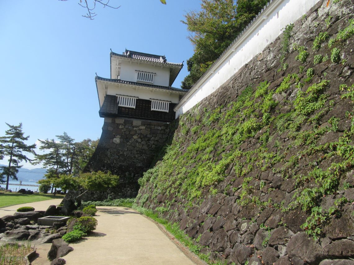 長崎県大村市の大村公園にある玖島城(大村城)跡の石垣