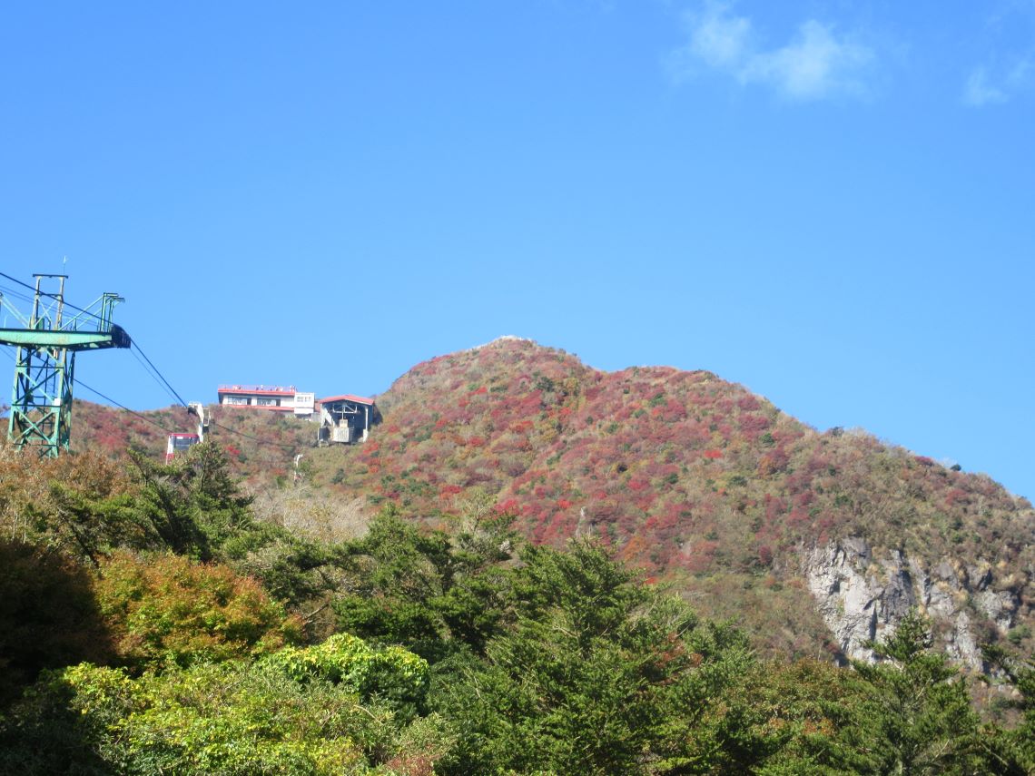 長崎県雲仙の紅葉などの写真。