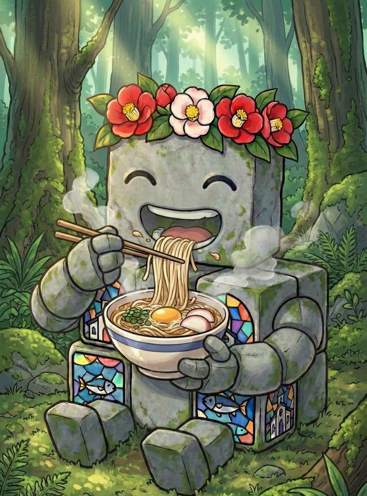 うどんを食べる