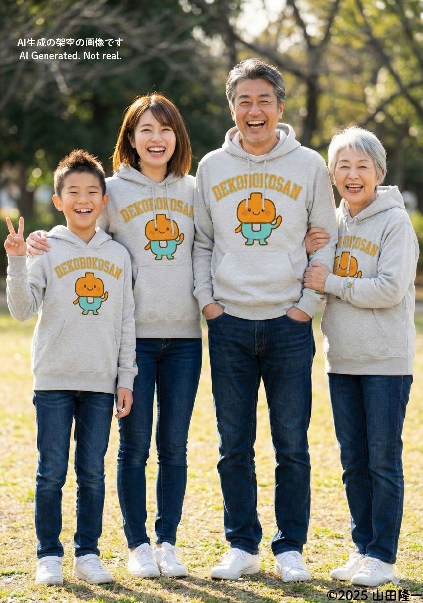 凸凹さんのパーカーを着せてみました。