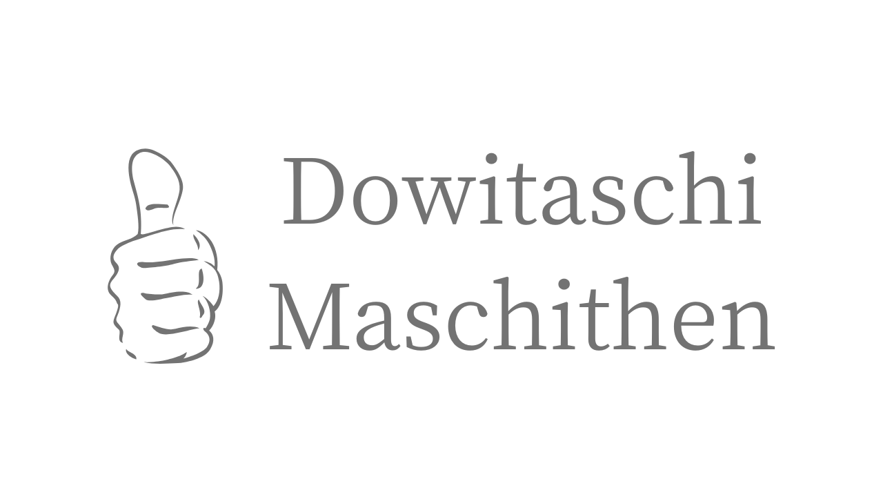 「どういたしまして」を題材にした架空の企業ロゴ『Dowitaschi Maschiten』。