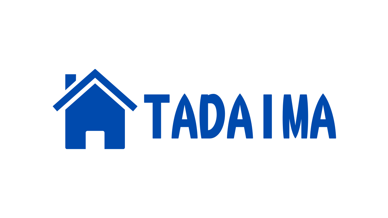 「ただいま」を題材にした架空の企業ロゴ『TADAIMA』。