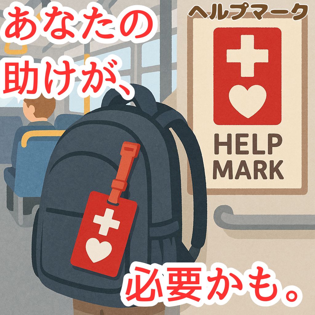 自作のヘルプマーク啓発ポスター。