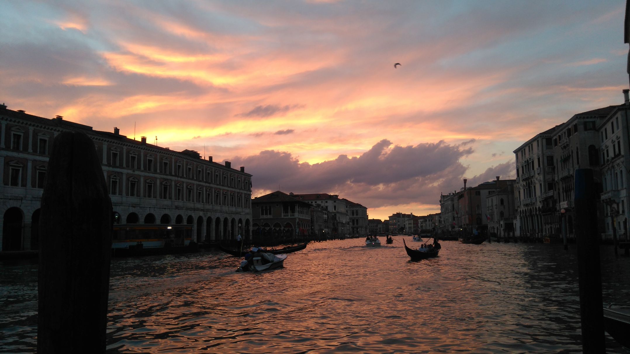 ヴェネツィアの夕陽。